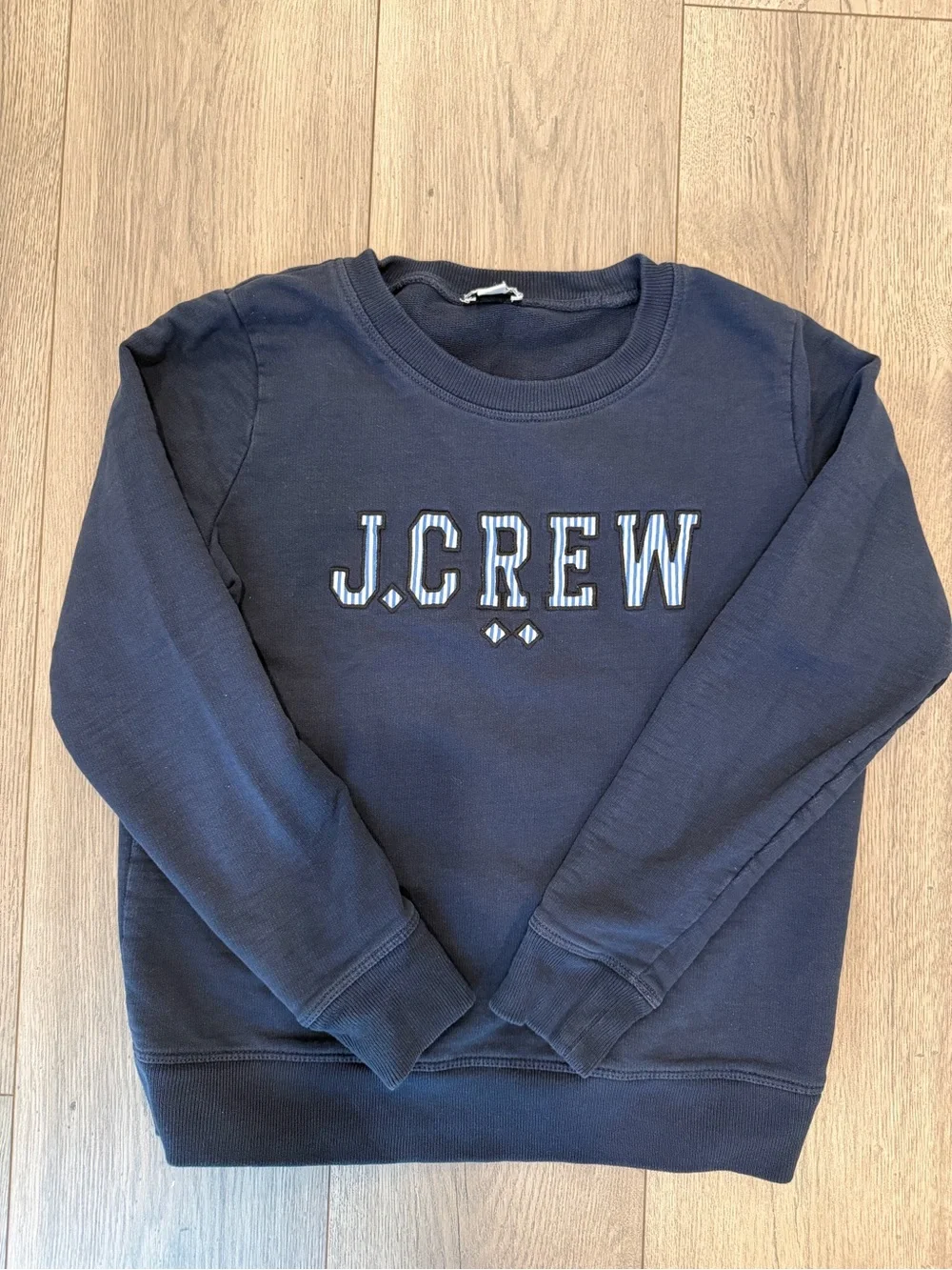 J. Crew Dark Navy Logo Crewneck Sweatshirt
